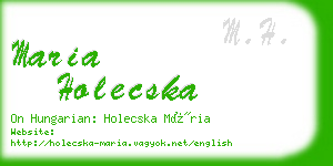 maria holecska business card